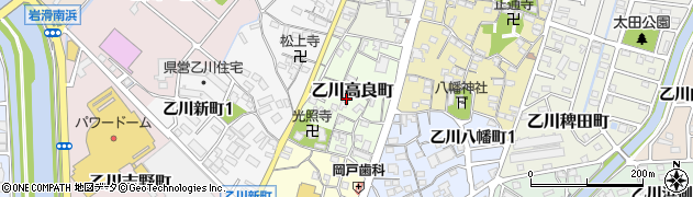 愛知県半田市乙川高良町周辺の地図