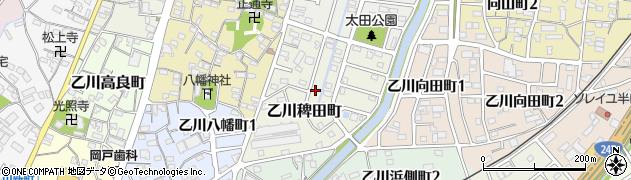 愛知県半田市乙川稗田町周辺の地図