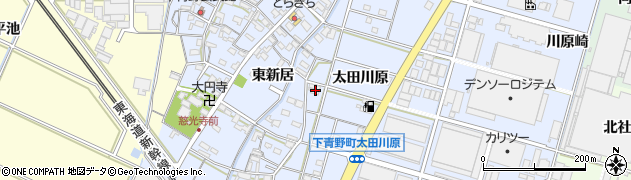 愛知県岡崎市下青野町（郷東）周辺の地図