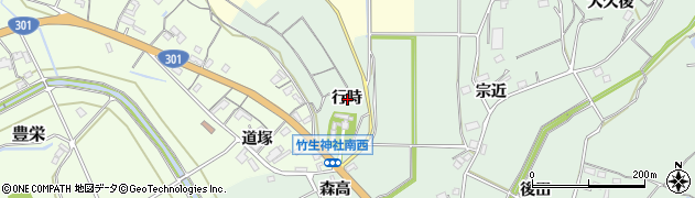 愛知県新城市杉山行時周辺の地図