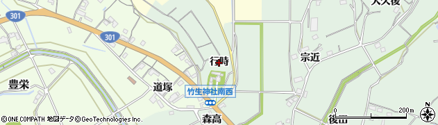 愛知県新城市杉山（行時）周辺の地図