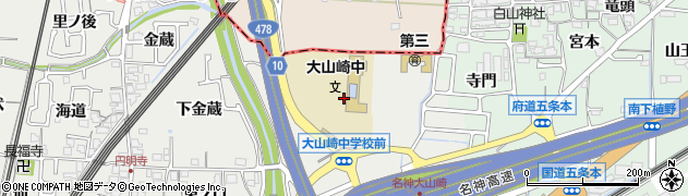 京都府大山崎町（乙訓郡）円明寺（松田）周辺の地図