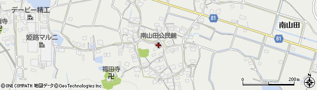 南山田公民館周辺の地図