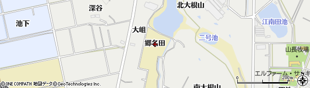 愛知県常滑市多屋郷名田周辺の地図