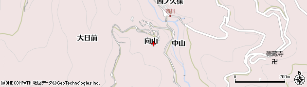 愛知県新城市市川（向山）周辺の地図