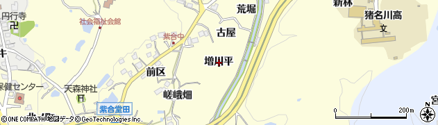 兵庫県川辺郡猪名川町紫合増川平周辺の地図