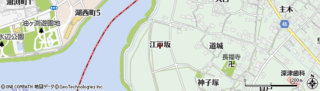 愛知県安城市東端町（江戸坂）周辺の地図