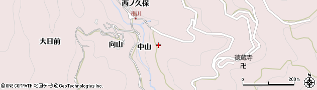 愛知県新城市市川（中山）周辺の地図