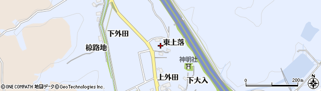 愛知県岡崎市池金町（東上落）周辺の地図