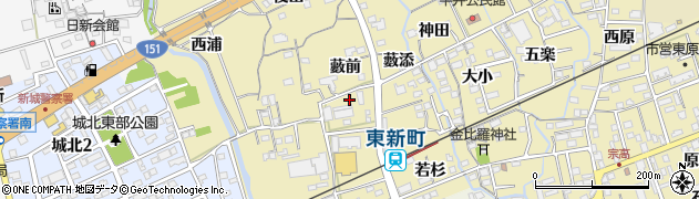 愛知県新城市平井藪前周辺の地図