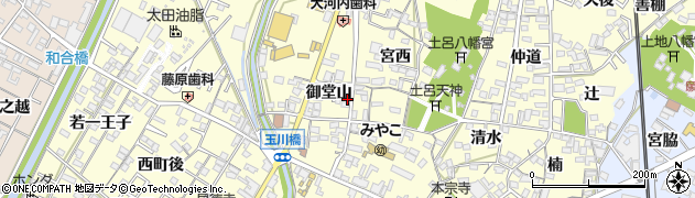 愛知県岡崎市福岡町御堂山15周辺の地図