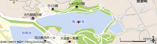 亀倉池周辺の地図