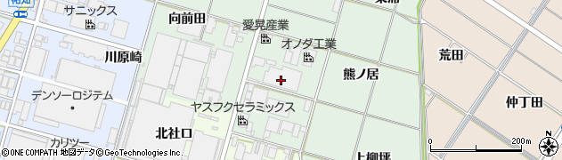 愛知県岡崎市在家町（社口）周辺の地図