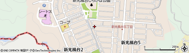 大阪府豊能郡豊能町新光風台周辺の地図
