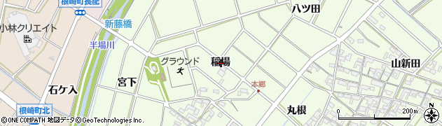 愛知県安城市城ケ入町稲場周辺の地図