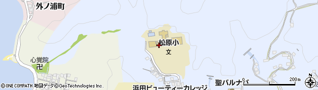浜田市立　松原小学校・くすのき学級周辺の地図