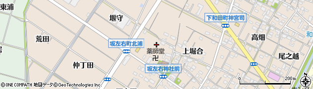 愛知県岡崎市坂左右町（北浦）周辺の地図
