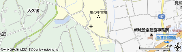 愛知県新城市徳定（亀甲）周辺の地図