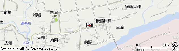 愛知県新城市川路（仲田）周辺の地図