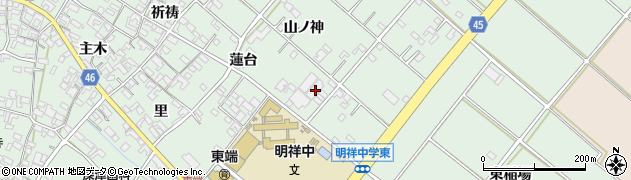愛知県安城市東端町山ノ神80周辺の地図