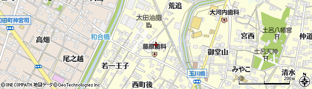 愛知県岡崎市福岡町（下荒追）周辺の地図
