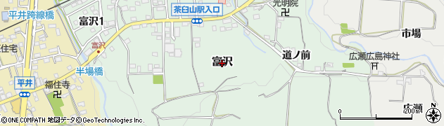 愛知県新城市富沢周辺の地図