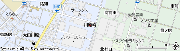 愛知県岡崎市下青野町（川原崎）周辺の地図
