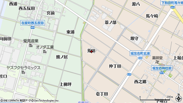 〒444-0213 愛知県岡崎市坂左右町の地図