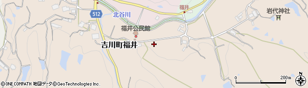 兵庫県三木市吉川町福井周辺の地図