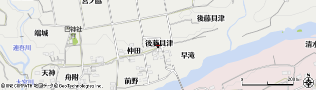 愛知県新城市川路（後藤貝津）周辺の地図