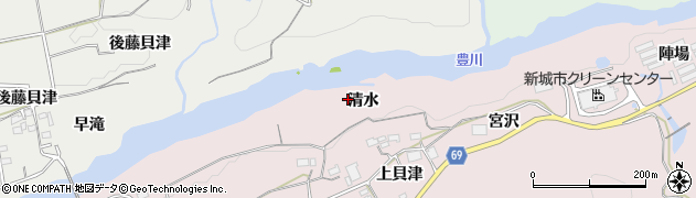 愛知県新城市日吉（清水）周辺の地図