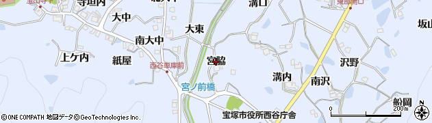 兵庫県宝塚市大原野（宮脇）周辺の地図