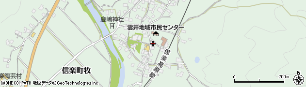 滋賀県甲賀市信楽町牧550周辺の地図