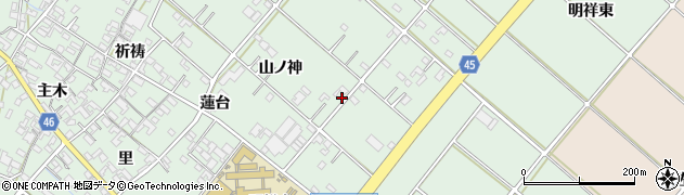 愛知県安城市東端町山ノ神11周辺の地図