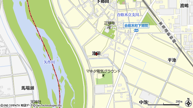 〒444-0232 愛知県岡崎市合歓木町の地図