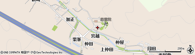 愛知県岡崎市鹿勝川町宮越18周辺の地図