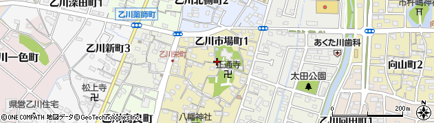 愛知県半田市乙川市場町周辺の地図