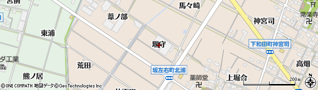 愛知県岡崎市坂左右町（堰守）周辺の地図