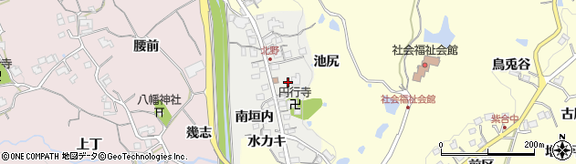 兵庫県猪名川町（川辺郡）北野（道東）周辺の地図