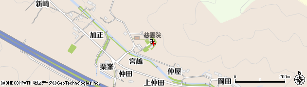 愛知県岡崎市鹿勝川町宮越16周辺の地図