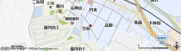 愛知県岡崎市市場町周辺の地図