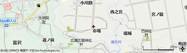 愛知県新城市川路市場周辺の地図