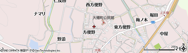 愛知県岡崎市大幡町（方便野）周辺の地図