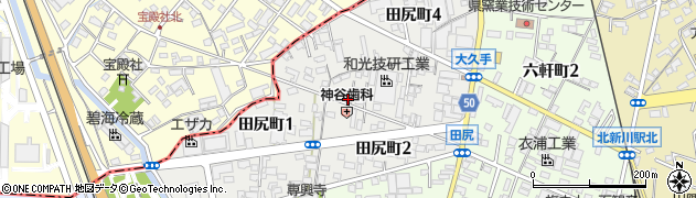 愛知県碧南市田尻町周辺の地図