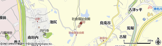 猪名川町社会福祉会館（ふれあい公民館）周辺の地図