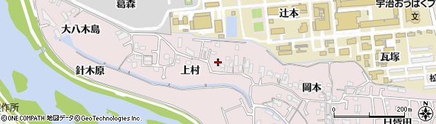 京都府宇治市五ケ庄（上村）周辺の地図