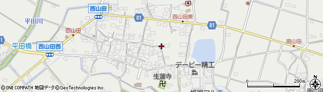 兵庫県姫路市山田町西山田536周辺の地図