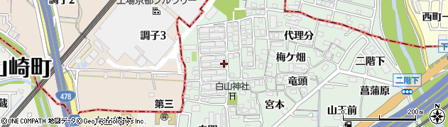 京都府大山崎町（乙訓郡）下植野（宮脇）周辺の地図