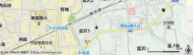 愛知県新城市富沢（北裏）周辺の地図