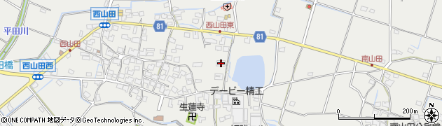 兵庫県姫路市山田町西山田524周辺の地図